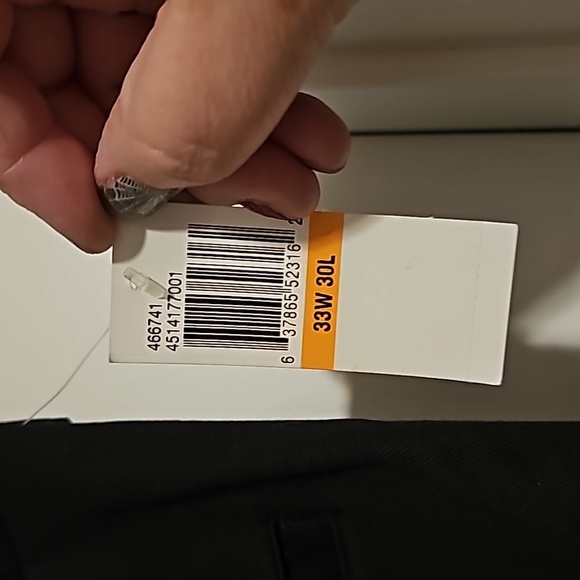 IZOD Wrinkle Resistant Heritage Chino Mens Double Pleated Navy Blue NWT 33Wx30L - Picture 8 of 13